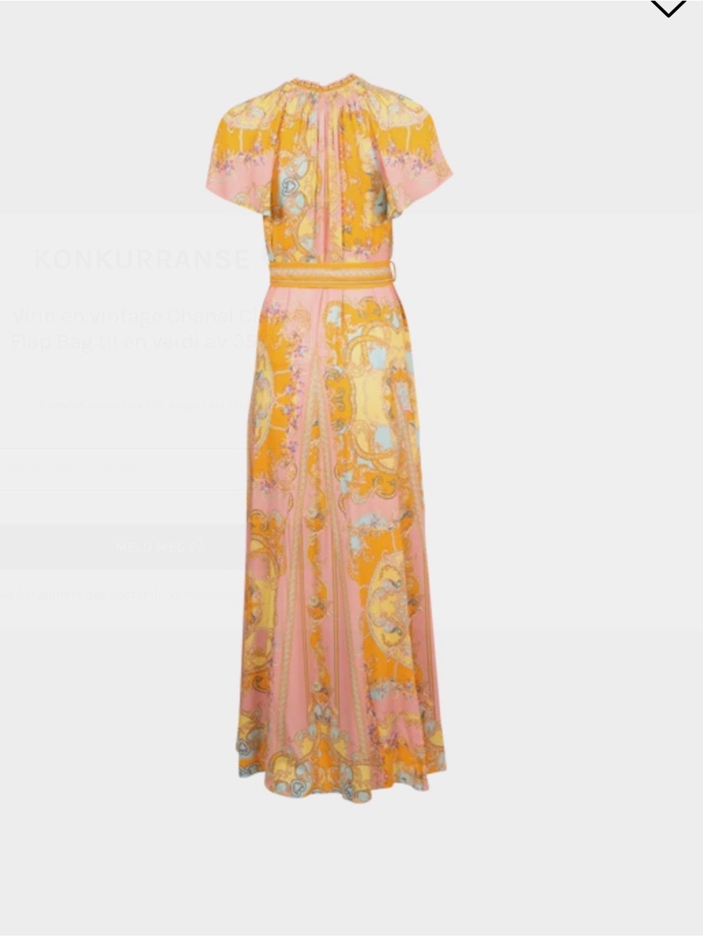 Hale Bob Feya Colorful Boho Baroque Print Maxi Dress with Tie Waist  Sz XL